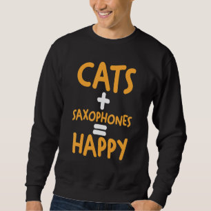 Cats and Saxophone Sweatshirt