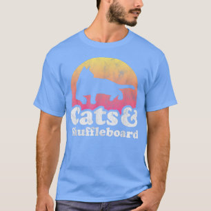 Cats and Shuffleboard Men's or Women's Cat  T-Shirt