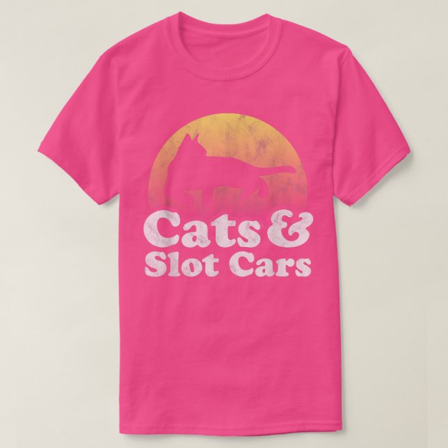Cats and Slot Cars Men's or Women's Cat and Slot C T-Shirt (Design Front)