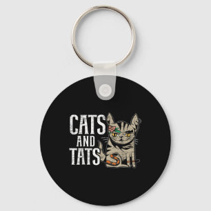 Cats And Tats Inking Tattoo Lover Tattooing Kitty Key Ring