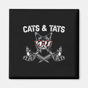 Cats And Tats Inking Tattoo Lover Tattooing Kitty Magnet