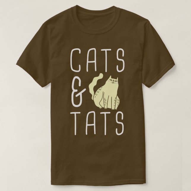 Cats And Tats T-Shirt (Design Front)