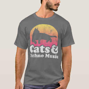 Cats and Techno Music Men's or Women's Cat T-Shirt