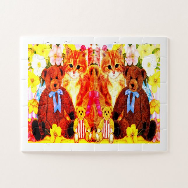 Cats and teddy bears jigsaw puzzle (Horizontal)