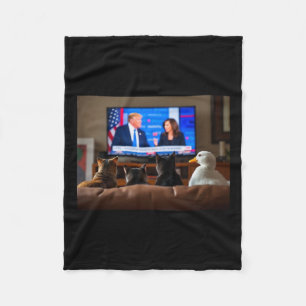 Cats And The Ducks Trump Shirt Fleece Blanket