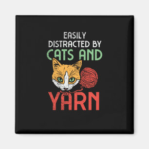 Cats And Yarn Magnet
