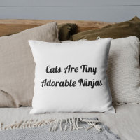 Cats Are Adorable Ninjas Personalised Quote White