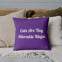 Cats Are Adorable Ninjas Personalised Royal Purple
