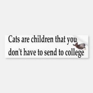 cats are children bumper sticker