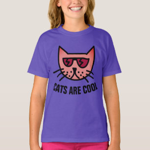 CATS ARE COOL, Funny Cute Kids Cat T-shirts