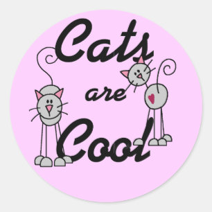 Cats Are Cool Tshirts and Gifts Classic Round Sticker