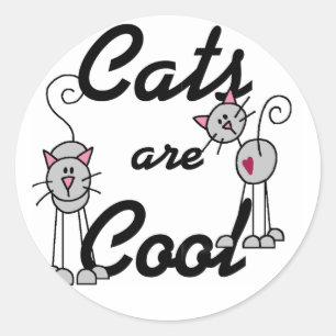 Cats Are Cool Tshirts and Gifts Classic Round Sticker