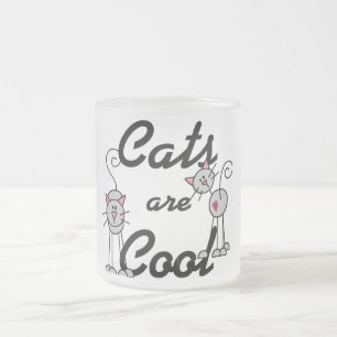 Cats Are Cool Tshirts and Gifts Frosted Glass Coffee Mug