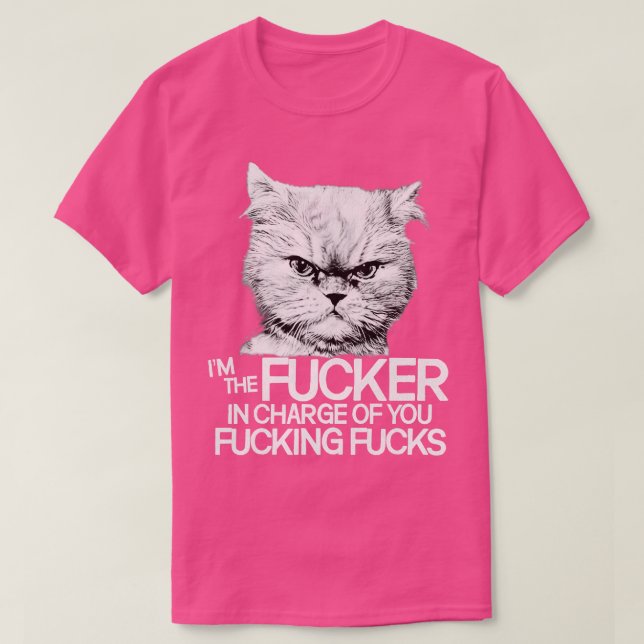 Cats Are In Charge T-Shirt (Design Front)