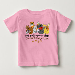 Cats are like potato chips baby T-Shirt