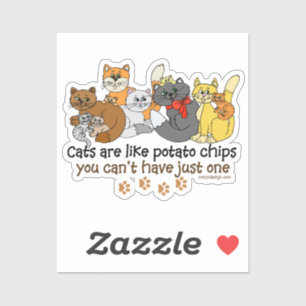 Cats are like potato chips Contour Cut