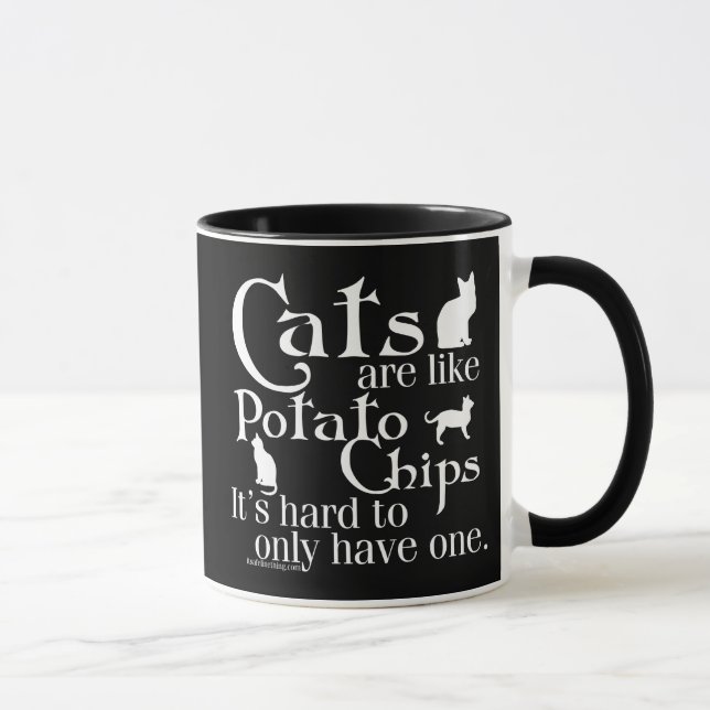 Cats are like potato chips... mug (Right)