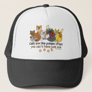 Cats are like potato chips trucker hat