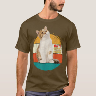Cats Are My Favorite People Cat Lover Vintage Retr T-Shirt