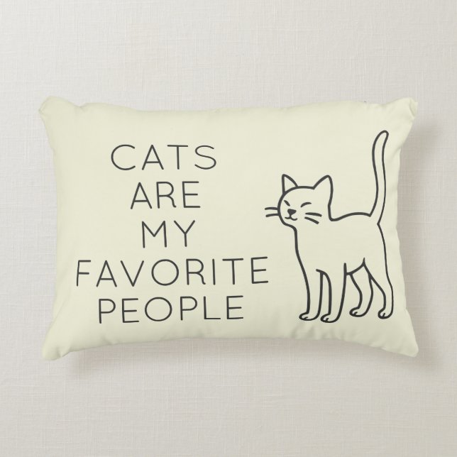 Cats are my favorite people decorative cushion (Front)