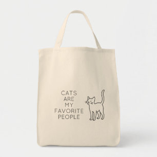 Cats are my favorite people tote bag
