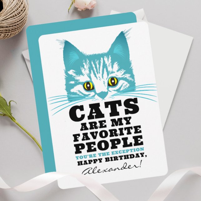 Cats Are My Favourite | Funny Modern Party Birthda Holiday Card (Creator Uploaded)