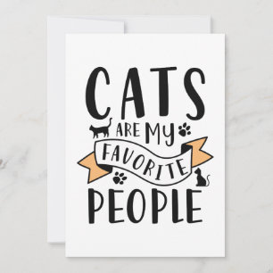 Cats Are My Favourite People Thank You Card