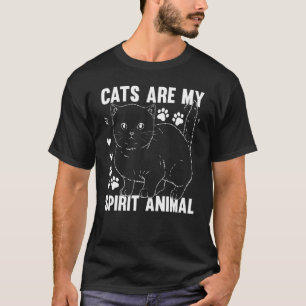 Cats Are My Spirit Animal I Cat Owner Cute Cat T-Shirt