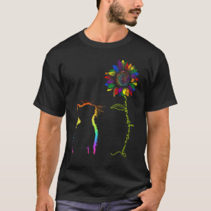 Cats Are My Sunshine Sunflower Cat Rainbow LGBT Ga T-Shirt
