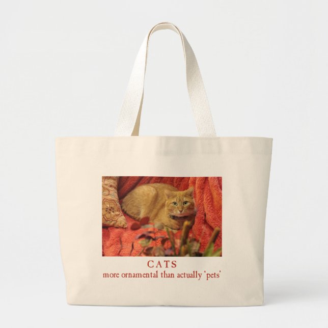 Cats are Ornamental Large Tote Bag (Front)