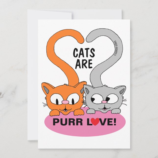 Cats are Purr Love flat card (Front)