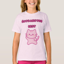 Cats Are The Best Cute Pink Cat Kawaii T-Shirt |