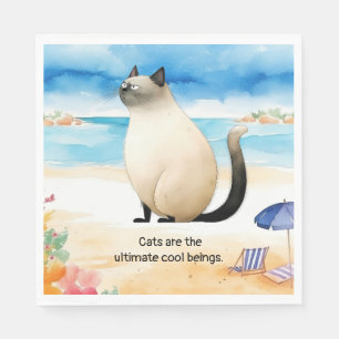  Cats are the ultimate cool beings Napkin