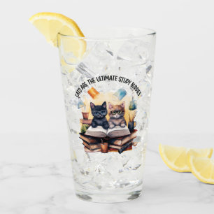 Cats Are The Ultimate Study Buddies Glass