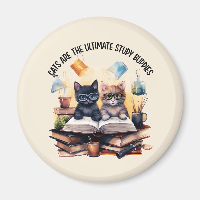 Cats Are The Ultimate Study Buddies Magnet (Front)