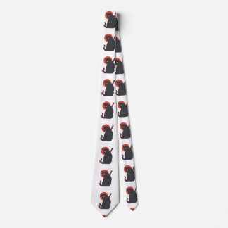 Cats as Warrior Samurai - Choose background color Tie