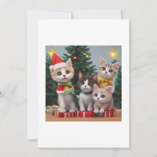 Cats at Christmas Invitation