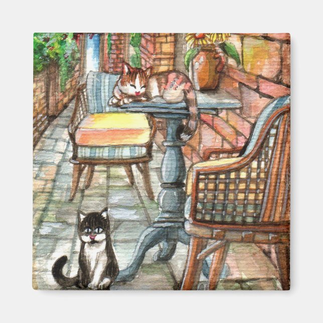 Cats at the Back Alley Magnet (Front)
