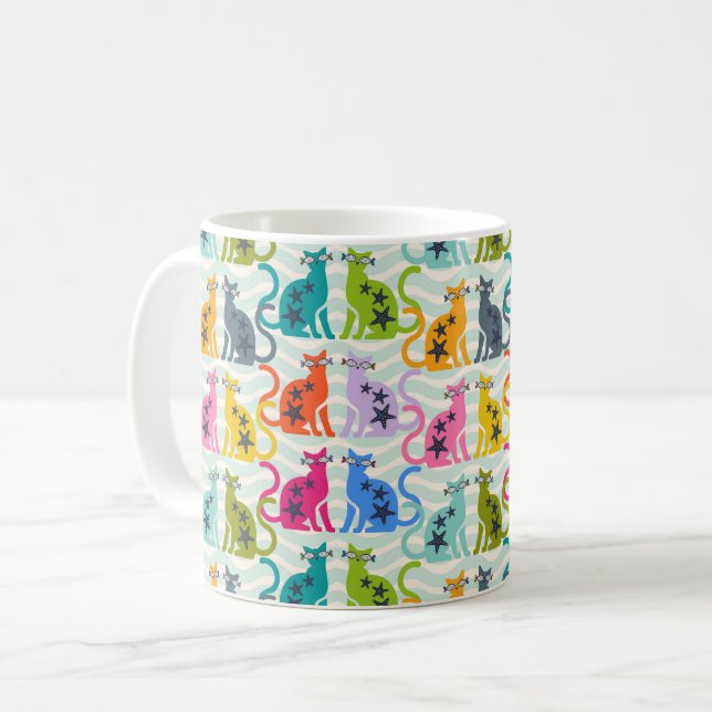 Cats at the beach coffee mug (Front Left)
