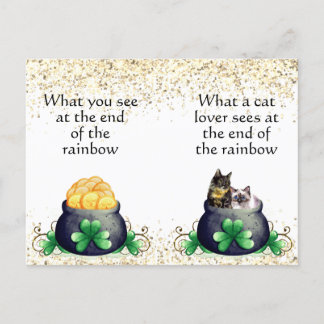 Cats at the End of the Rainbow, St. Patrick's Day Postcard