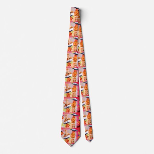 Cats, bacons and ufos tie (Front)
