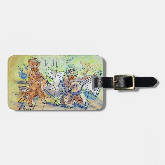 Cats Band, Louis Wain Luggage Tag (Front Horizontal)