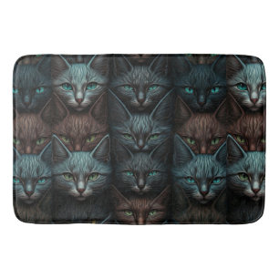 Cats Beautiful Dark Custom lovers Personalise Bath Mat