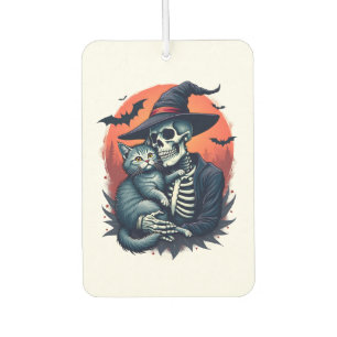 Cats Because People are Creepy Halloween Skeleton  Car Air Freshener