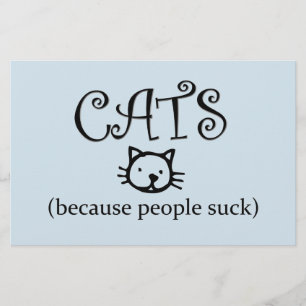 Cats because people suck stationery