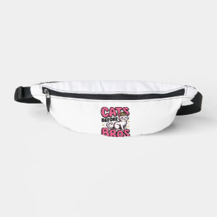 Cats Before Bros Vintage Cat Crown Shirt Design_1 Bum Bags