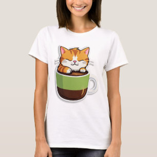 Cats Before Coffee – Cute Cat & Mug T-Shirt