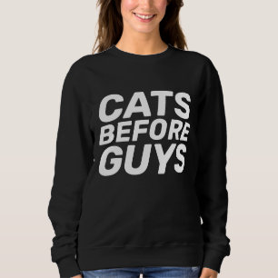CATS BEFORE GUYS WOMEN'S CAT T-SHIRTS