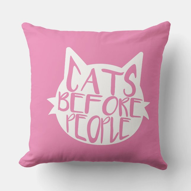 Cats Before People Cushion (Front)