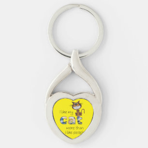 "Cats Better Company Than Men" Stylish Artwork Key Ring